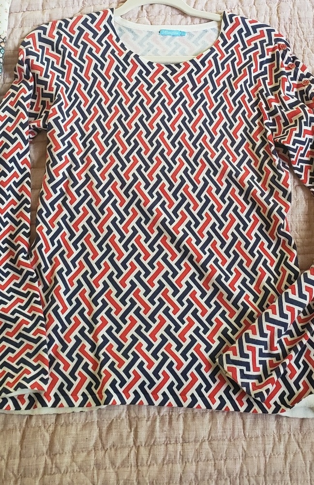 J McLaughlin Red White Blue Sweater